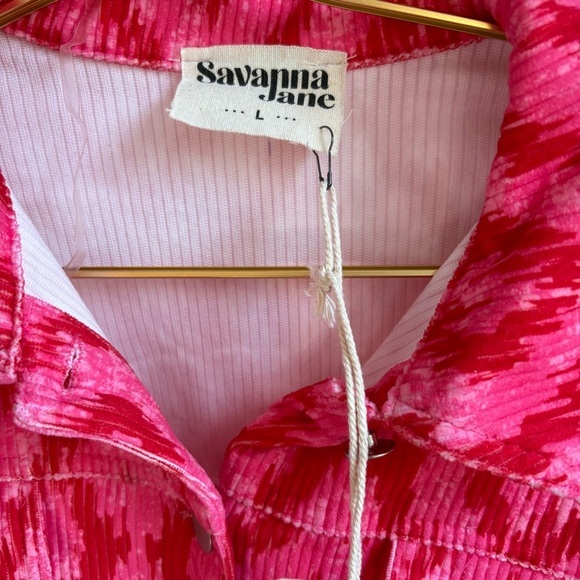 Savanna Jane NWT Aztec think pink red and pink spring jacket. Size Large - Picture 7 of 8